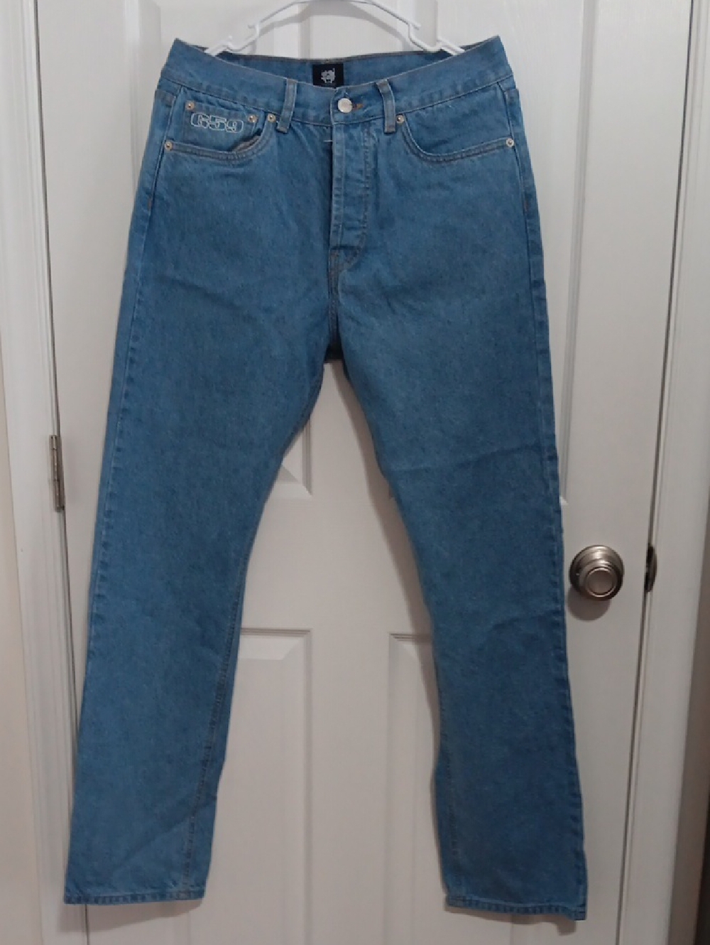 G59 (Suicide Boys) Straight Leg Men’s Jeans in Light Blue